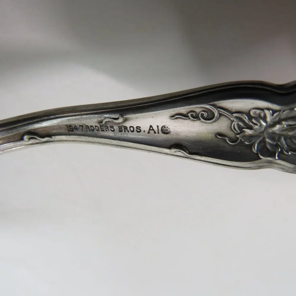 Vintage Grape 1847 Silver Plated Rogers Bros A1 Small Sauce Ladle Tarished